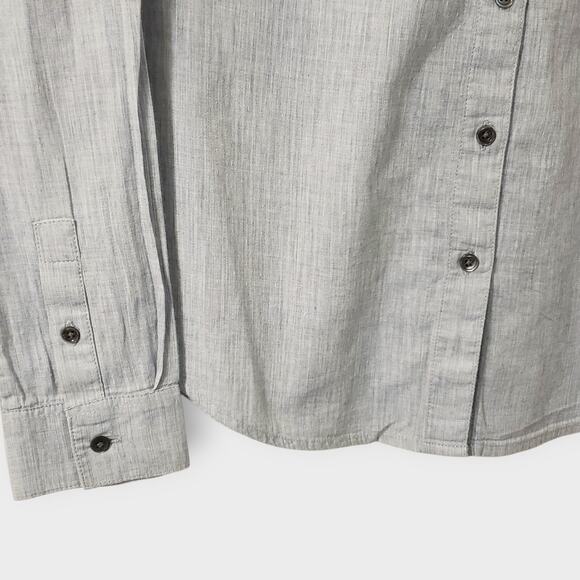 Standard James Perse Womens Blue Button Up Shirt Sz 0 Career Capsule Office - Picture 3 of 11